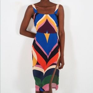 NWT Farm RIO Graphic Heart Slip Dress